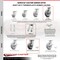 Service Caster 8 Inch Kingpinless Thermoplastic Rubber Wheel Caster Swivel Locks 2 Rigid, 2PK SCC-KP30S820-TPRRF-BSL-2-R-2 - alternate 7